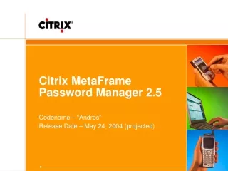 Citrix MetaFrame Password Manager 2.5