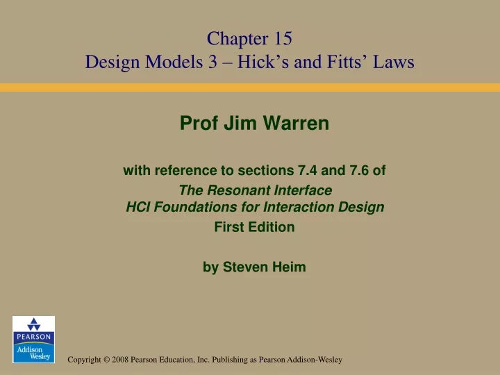 chapter 15 design models 3 hick s and fitts laws