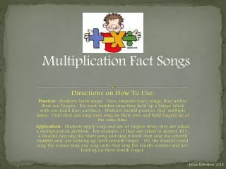 Multiplication Fact Songs