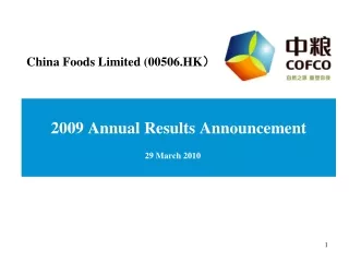 2009 Annual Results Announcement