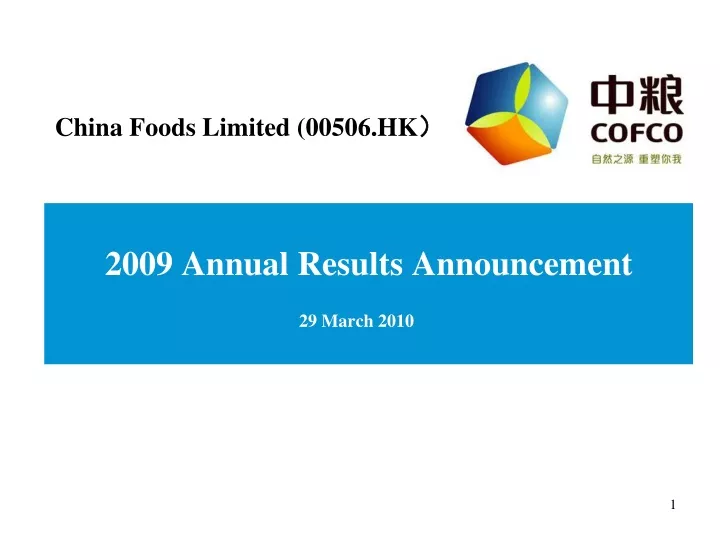 2009 annual results announcement