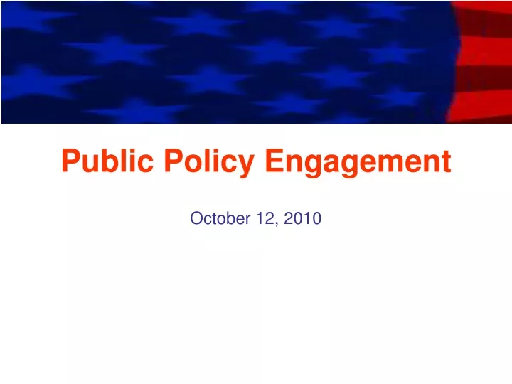 public policy engagement