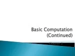 Basic Computation (Continued) - slide 1