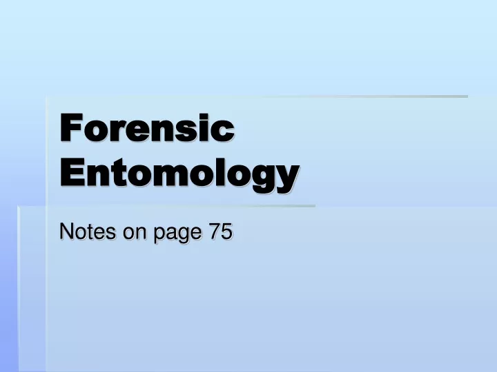 forensic entomology