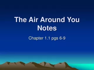 The Air Around You Notes