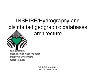 INSPIRE/Hydrography and distributed geographic databases architecture
