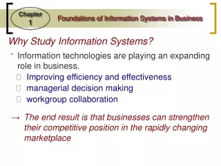 Why Study Information Systems?