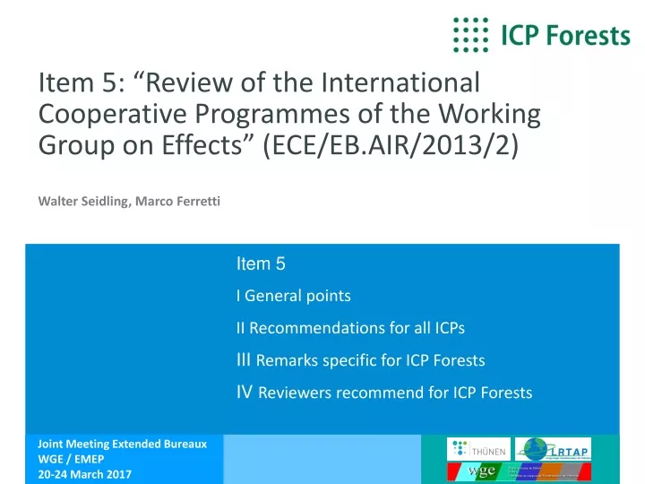 item 5 review of the international cooperative