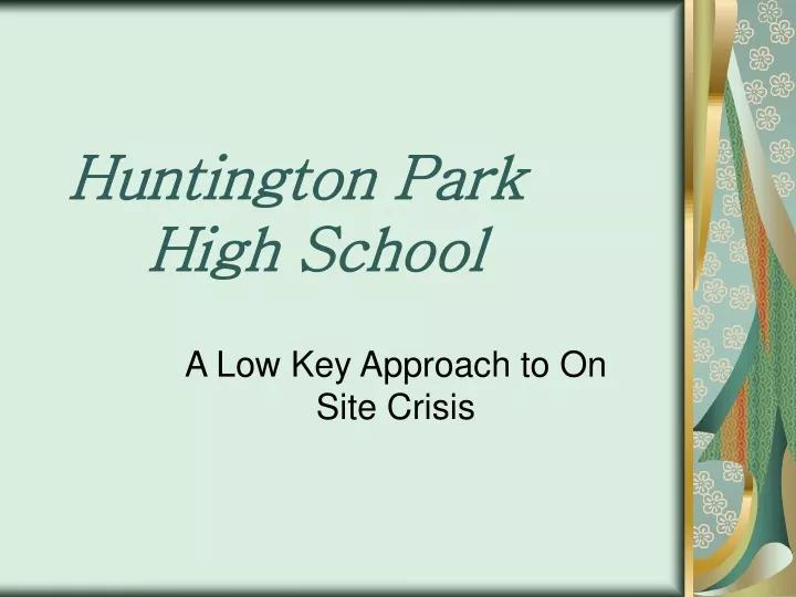 huntington park high school