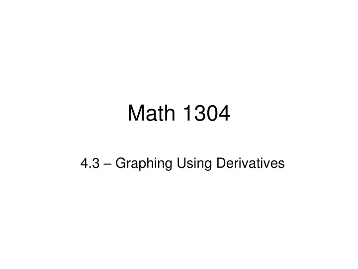 math 1304