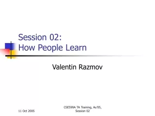 Session 02: How People Learn