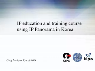 IP education and training course  using IP Panorama in Korea