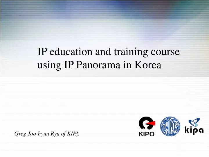 ip education and training course using