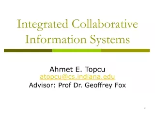 Integrated Collaborative Information Systems