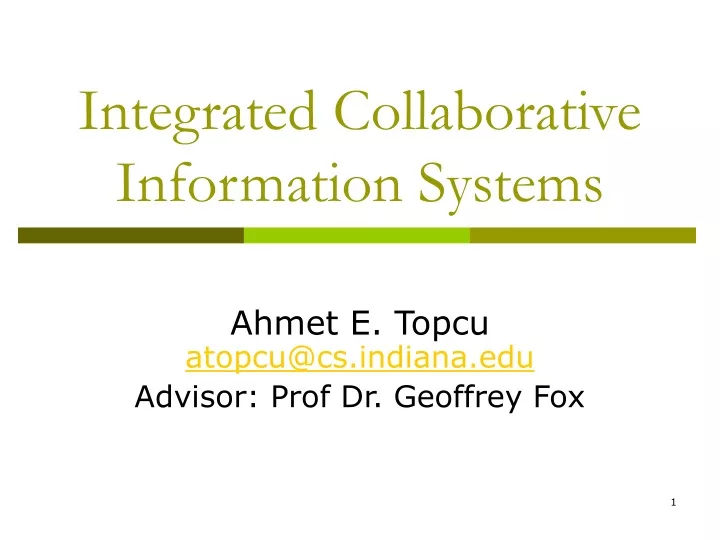 integrated collaborative information systems
