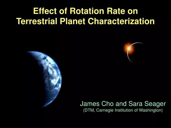 effect of rotation rate on terrestrial planet