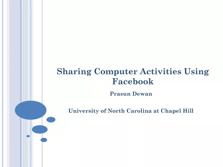 sharing computer activities using facebook