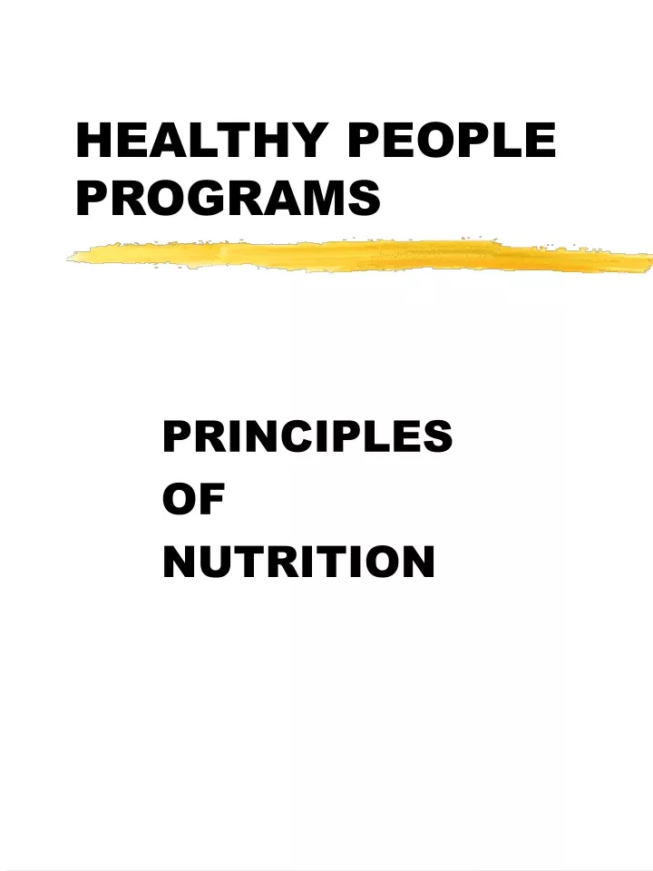 healthy people programs
