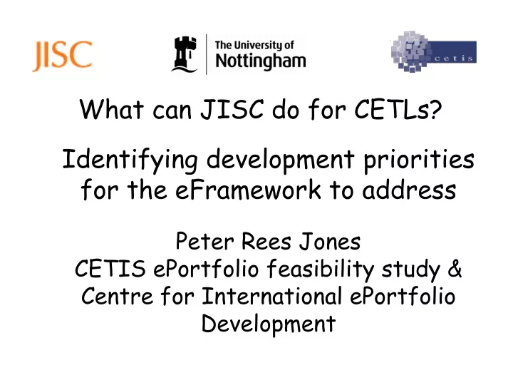what can jisc do for cetls