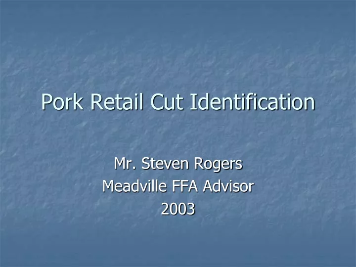 pork retail cut identification