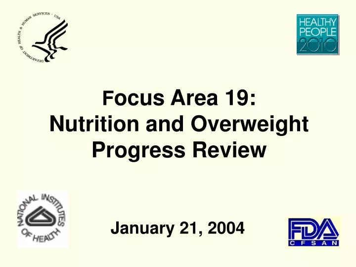f ocus area 19 nutrition and overweight progress review