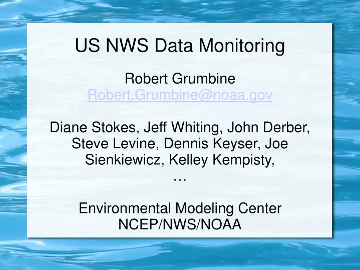 us nws data monitoring