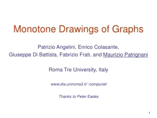Monotone Drawings of Graphs