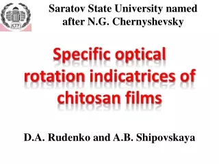 Specific optical rotation  indicatrices  of  chitosan  films
