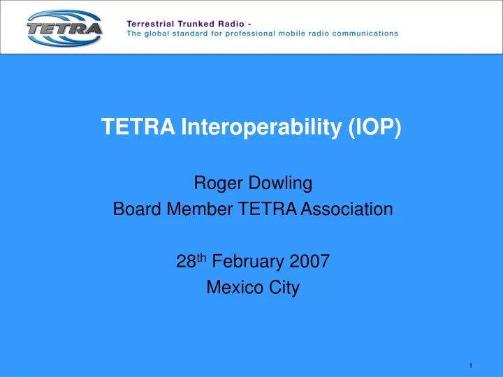 tetra interoperability iop
