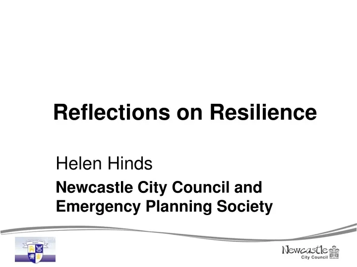 reflections on resilience