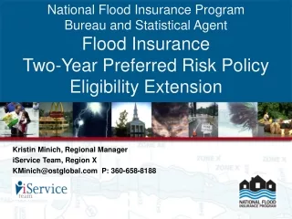 National Flood Insurance Program  Bureau and Statistical Agent Flood Insurance