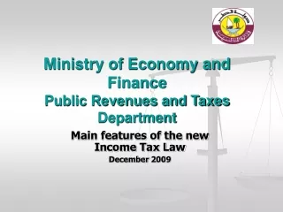 Ministry of Economy and Finance Public Revenues and Taxes Department