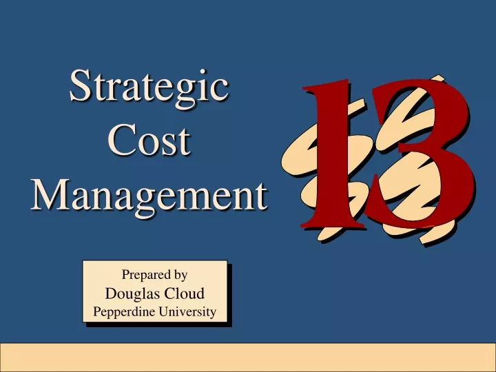 strategic cost management