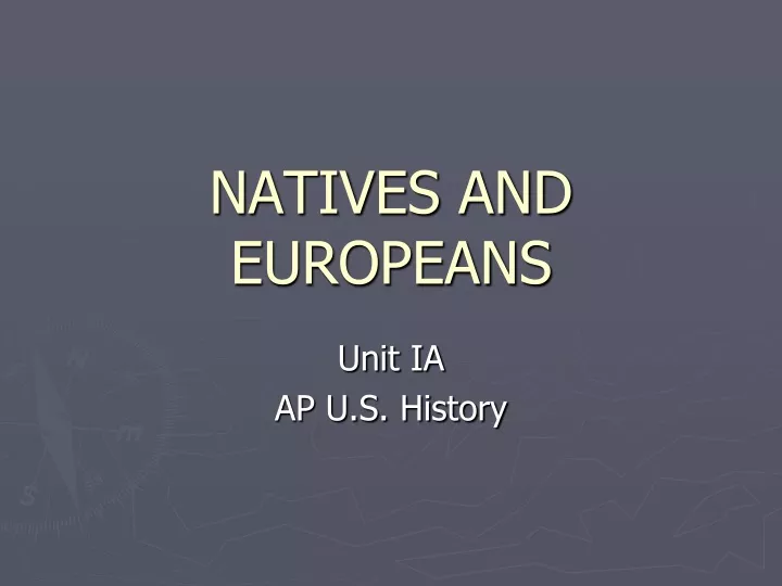 natives and europeans