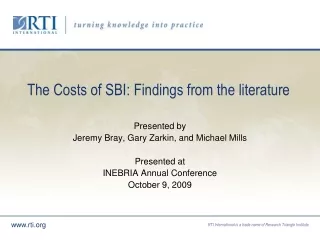 The Costs of SBI: Findings from the literature
