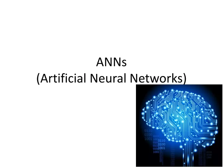 anns artificial neural networks