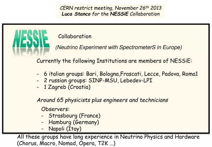 cern restrict meeting november 26 th 2013 luca