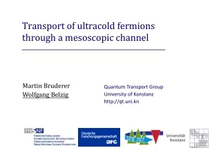 Transport of ultracold fermions through a mesoscopic channel