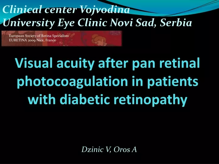 visual acuity after pan retinal photocoagulation in patients with diabetic retinopathy