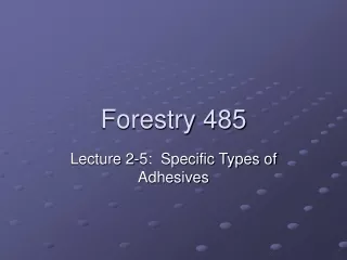 Forestry 485