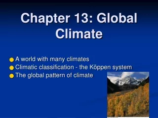 Chapter 13: Global Climate