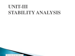 UNIT-III STABILITY ANALYSIS