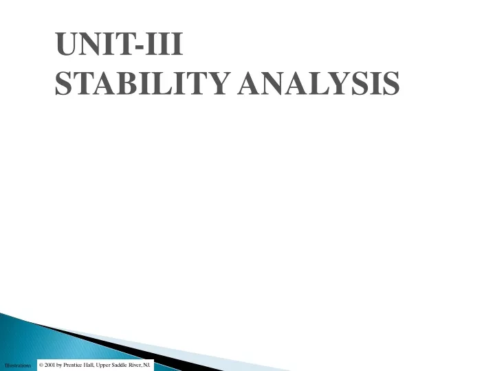 unit iii stability analysis