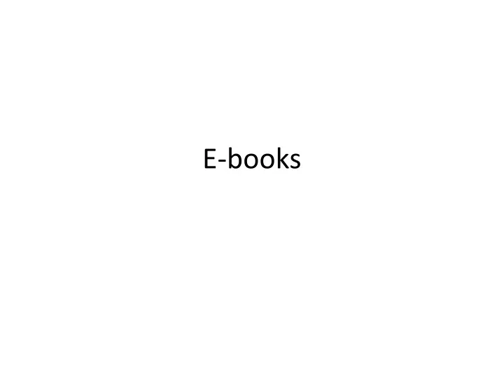 e books