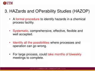 3.  HAZards  and  OPerability  Studies (HAZOP)