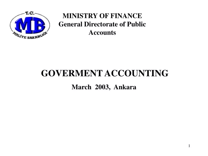 ministry of finance general directorate of public