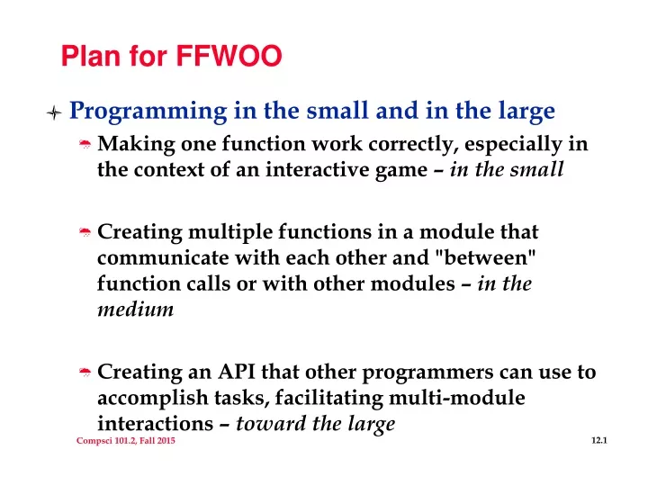 plan for ffwoo