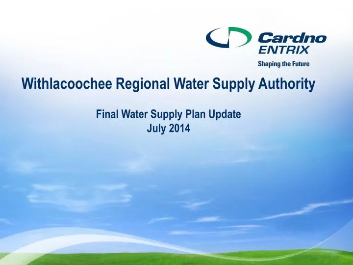 withlacoochee regional water supply authority final water supply plan update july 2014