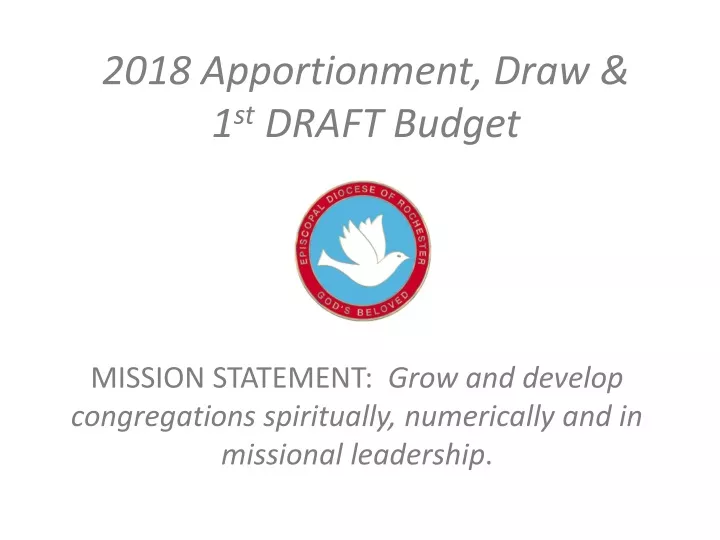 2018 apportionment draw 1 st draft budget
