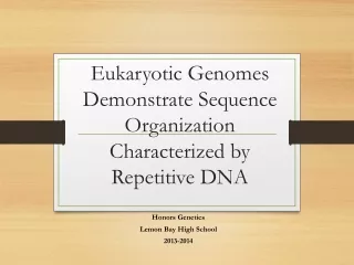 Eukaryotic Genomes Demonstrate Sequence Organization Characterized by Repetitive DNA